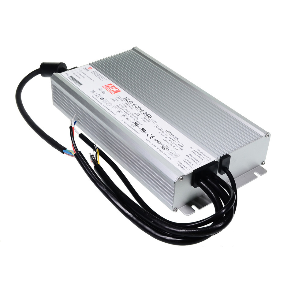 HLG-600H-12B AC90-305V Input Voltage Mean Well Waterproof DC24V 600Watt UL-Listed LED Power Supply HLG-600H-12B AC90-305V Input Voltage Mean Well Waterproof DC24V 600Watt UL-Listed LED Power Supply